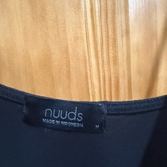 NUUDS | Black Spaghetti Strap Sleep Romper - Picture 8 of 9